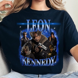 Leon S. Kennedy Tshirt, Leon S. Kennedy Bootleg Shirt, Resident Evil Sweatshirt, RE Leon Fan Hoodie, Leon S. Kennedy Fan Merch, RE Fan Merch