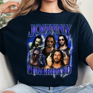 Johnny Silverhand Tshirt, Cyberpunk 2077 Bootleg Shirt, Cyberpunk Sweatshirt, Keanu Reeves Fan Hoodie, Johnny Silverhand Fan Merch