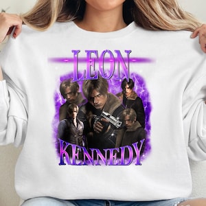 Leon S. Kennedy Tshirt, Leon S. Kennedy Bootleg Shirt, Resident Evil Sweatshirt, RE Leon Fan Hoodie, Leon S. Kennedy Fan Merch, RE Fan Merch