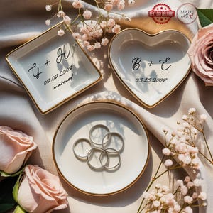 Engagement Ring Dish, Jewelry Holder Trinket Dish, Wedding Ring Dish, Engagement Ring Holder Anniversary Gift, Trinket Ring Dish for Her