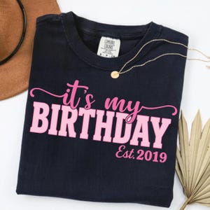 Coquette Bow 7th Birthday PNG SVG, It's My 7th Birthday PNG, Preppy Coquette Bow Birthday, Est. 2019, Front & Back Digital Design for Girls image 9