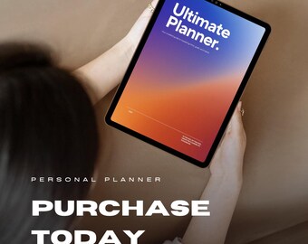 Printable Productivity Planner PDF | Weekly Goal Planner | Minimalist Digital Planner Download