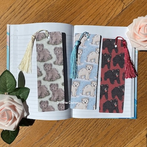 Bear Bookmarks / Polar Bear - Brown Bear - Black Bear / Made To Order / 6 X 2 inch