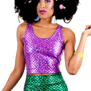 Zeemeermin top - zeemeermin tanktop - zeemeermin kostuum - zeemeermin crop top - Disney - Y2kCropTops - zeemeerminkleding - Halloween - de kleine zeemeermin
