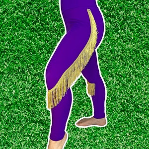Baltimore Ravens Leggings Ravens Fringe Leggings-Ravens Football Leggings-Yoga Leggings-Fringe Leggings-Drag Queen Costume image 3