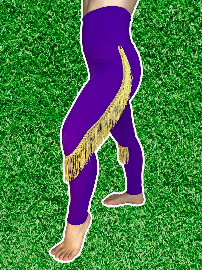 Baltimore Ravens Leggings Ravens Fringe Leggings-Ravens Football Leggings-Yoga Leggings-Fringe Leggings-Drag Queen Costume image 3