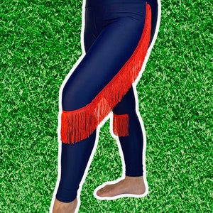 Houston Texans Leggings Texans Fringe Leggings-Texans Football Leggings-Yoga Leggings-Fringe Leggings-Drag Queen Costume image 6