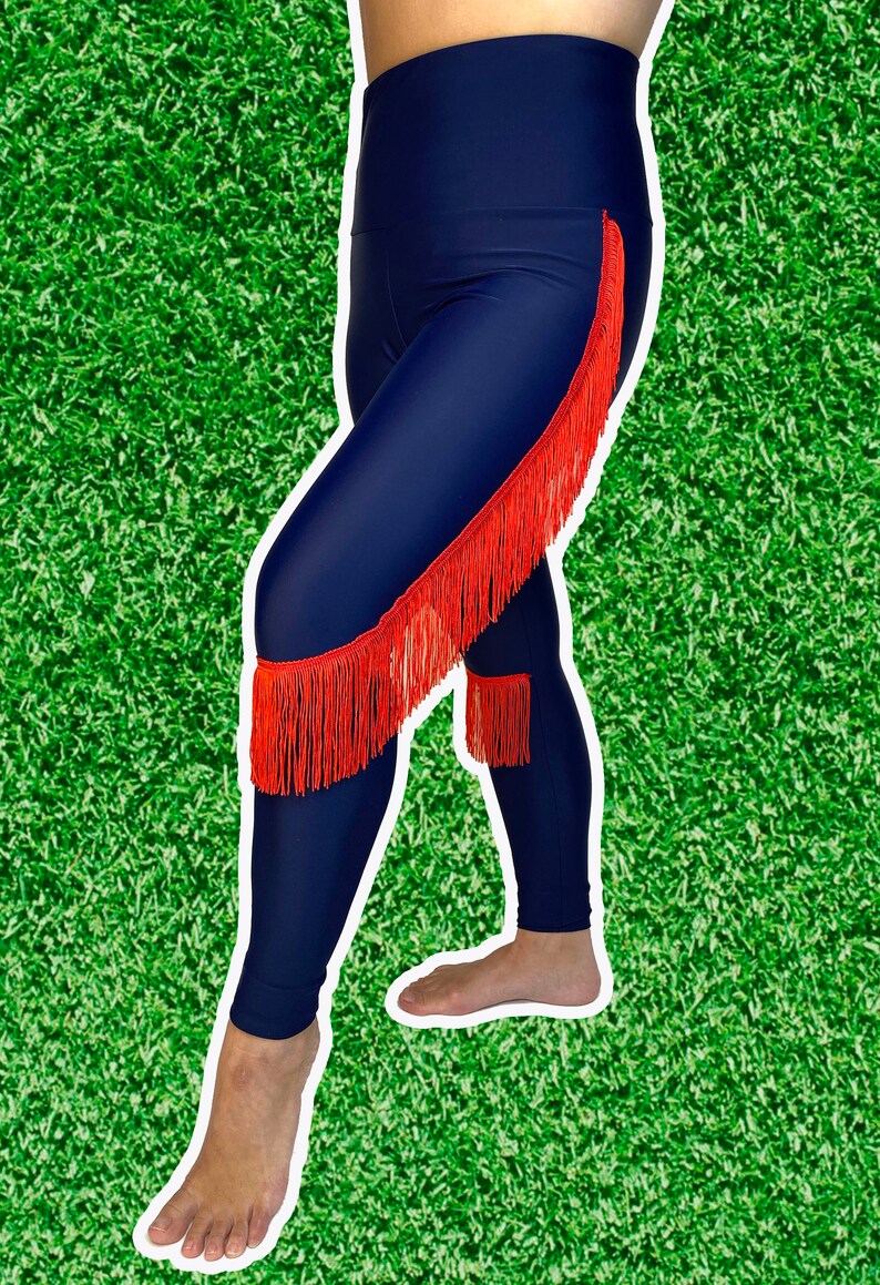 Houston Texans Leggings Texans Fringe Leggings-Texans Football Leggings-Yoga Leggings-Fringe Leggings-Drag Queen Costume image 6