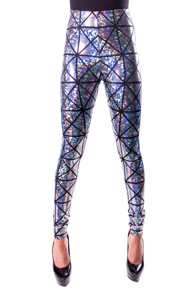 silver disco leggings