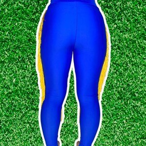 LA Rams Leggings Rams Fringe Leggings-Rams Football Leggings-Yoga Leggings-Fringe Leggings-Drag Queen Costume image 4