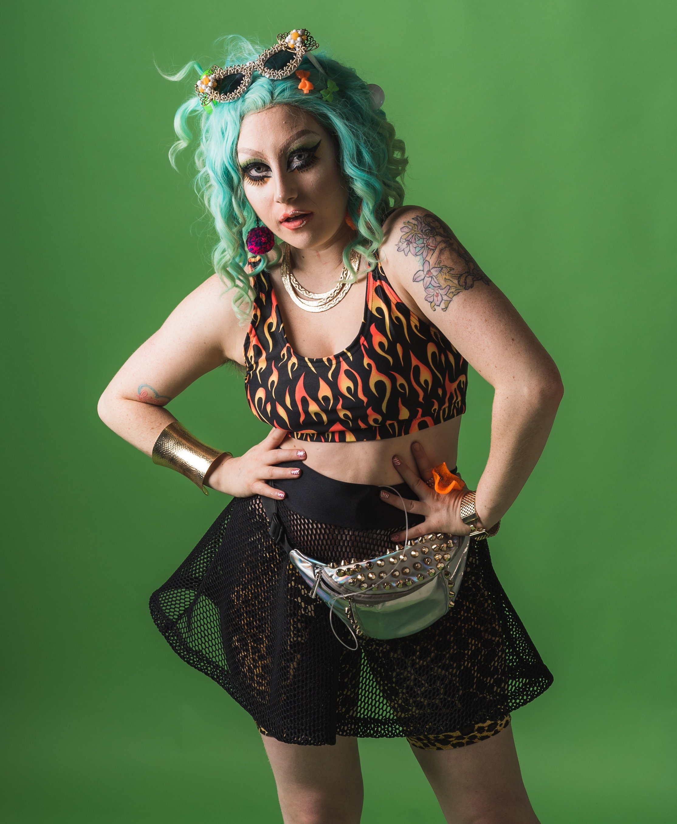 skater skirt festival look