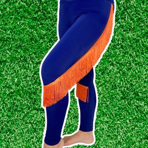 Denver Broncos Leggings-Fringe LeggingsYoga Leggings-Broncos Leggings-Drag Queen Costume image 8