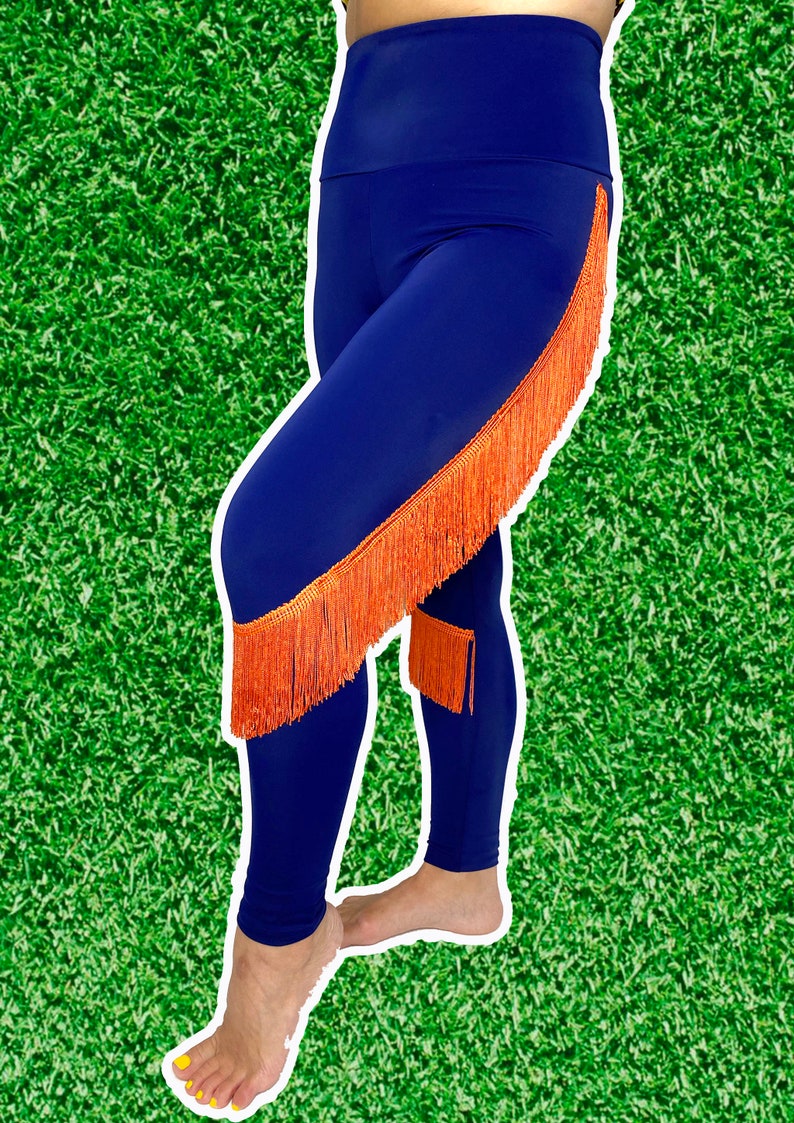Denver Broncos Leggings-Fringe LeggingsYoga Leggings-Broncos Leggings-Drag Queen Costume image 8