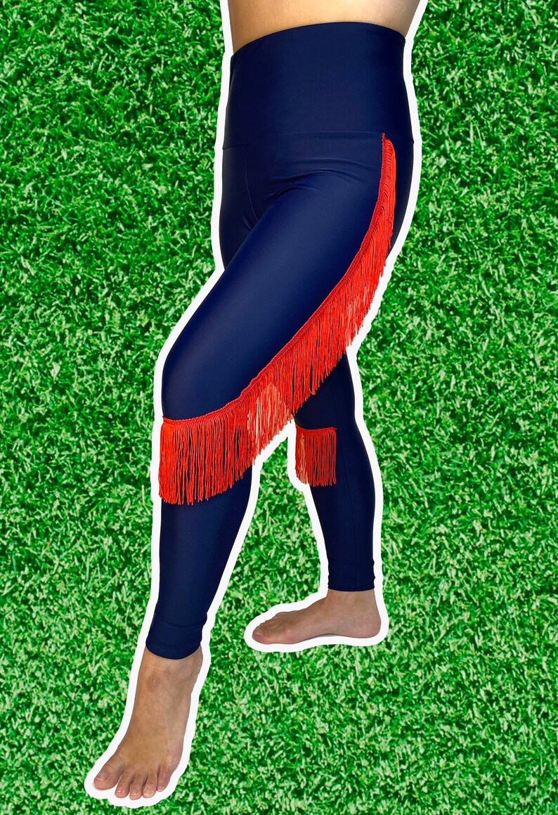 Houston Texans Leggings Texans Fringe Leggings-Texans Football Leggings-Yoga Leggings-Fringe Leggings-Drag Queen Costume image 3