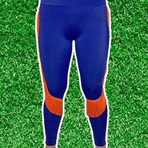 Denver Broncos Leggings-Fringe LeggingsYoga Leggings-Broncos Leggings-Drag Queen Costume image 9