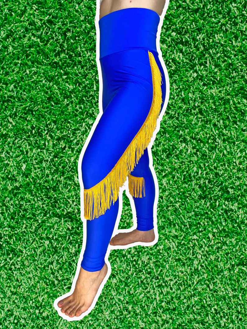 LA Rams Leggings Rams Fringe Leggings-Rams Football Leggings-Yoga Leggings-Fringe Leggings-Drag Queen Costume image 6