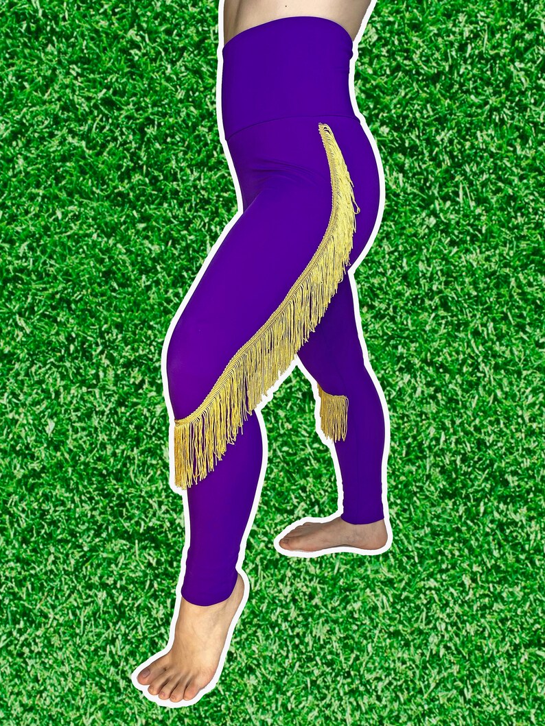 Baltimore Ravens Leggings Ravens Fringe Leggings-Ravens Football Leggings-Yoga Leggings-Fringe Leggings-Drag Queen Costume image 9