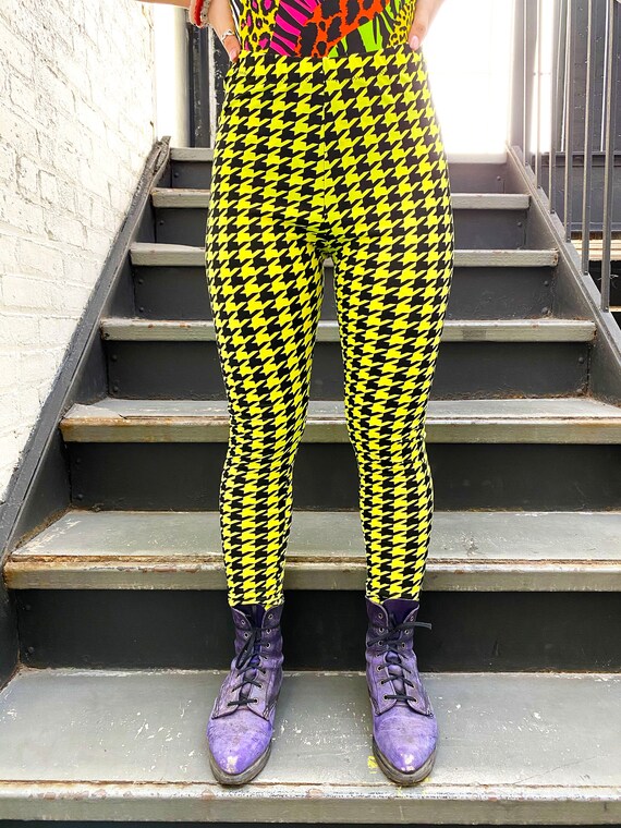 houndstooth leggings plus size