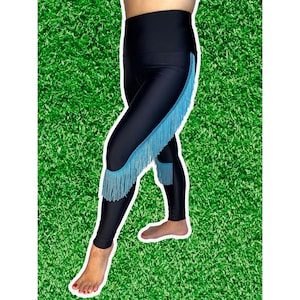 Jacksonville Jaguars Leggings-Jaguars Fringe Leggings-Jacksonville Football Leggings-Yoga Leggings-Fringe Leggings-Drag Queen Kostüm