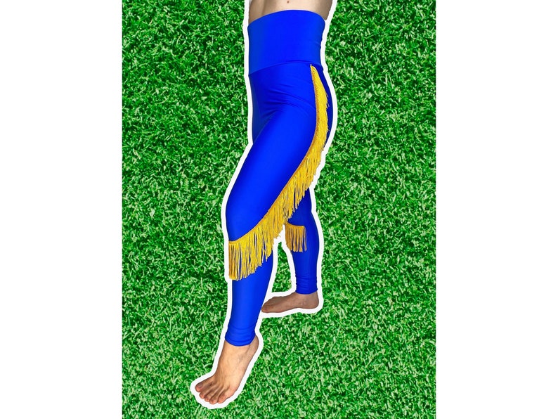 LA Rams Leggings Rams Fringe Leggings-Rams Football Leggings-Yoga Leggings-Fringe Leggings-Drag Queen Costume image 1
