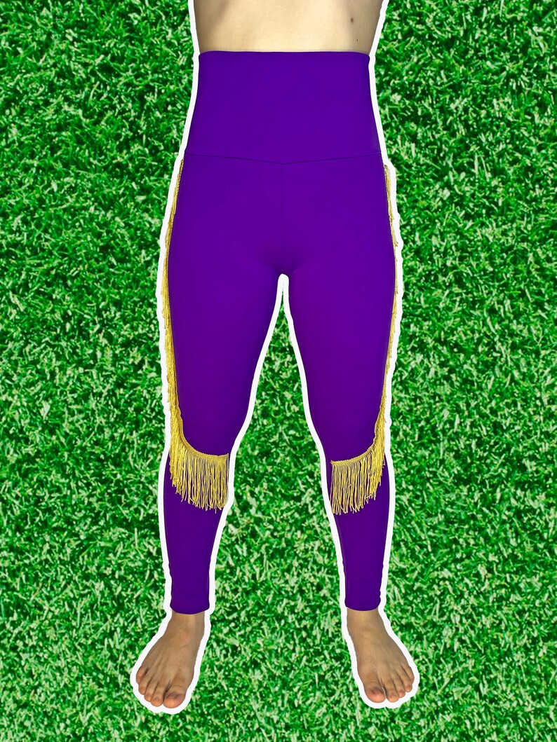 Baltimore Ravens Leggings Ravens Fringe Leggings-Ravens Football Leggings-Yoga Leggings-Fringe Leggings-Drag Queen Costume image 2