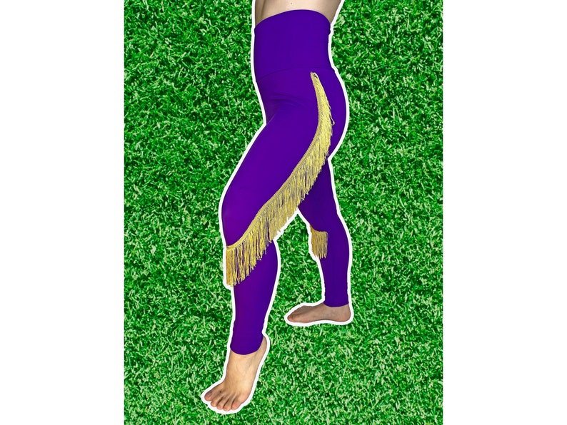 Baltimore Ravens Leggings Ravens Fringe Leggings-Ravens Football Leggings-Yoga Leggings-Fringe Leggings-Drag Queen Costume image 1