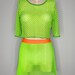 Neon Green Mesh Mini Skirt, Fishnet Swimsuit Coverup, Y2K, Unisex Skirt, Mens Skirt, Cosplay, Rave, Burning Man Clothing, Fishnet Mesh Skirt