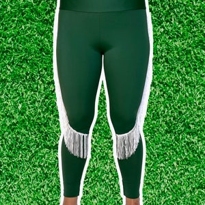 New York Jets Leggings Jets Fringe Leggings-Jets Football Leggings-Yoga Leggings-Fringe Leggings-Drag Queen Costume image 5