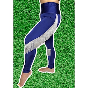 Dallas Cowboys Leggings-Dallas Cowboys Fringe Leggings-Dallas Cowboys Football Leggings-Yoga Leggings-Fringe Leggings-Drag Queen Costume