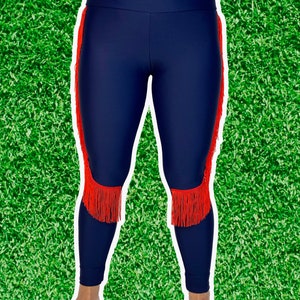 Houston Texans Leggings Texans Fringe Leggings-Texans Football Leggings-Yoga Leggings-Fringe Leggings-Drag Queen Costume image 2