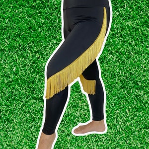 New Orleans Saints Leggings-Saints Fringe Leggings-Saints Football Leggings-Yoga Leggings-Fringe Leggings-Drag Queen Costume image 2