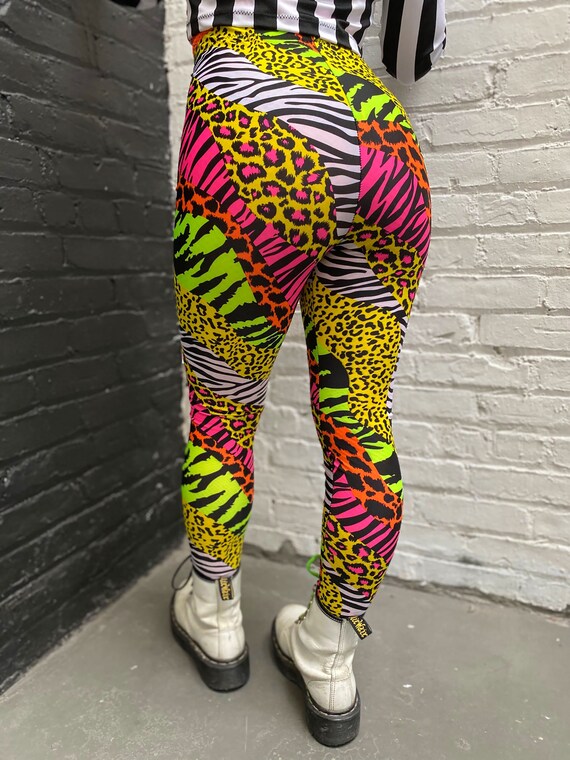neon patterned leggings