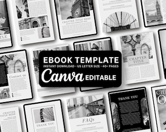 Canva Ebook Template: Modern Coaching Workbook, Lead Magnet (Instant Download, 40+ Pages)