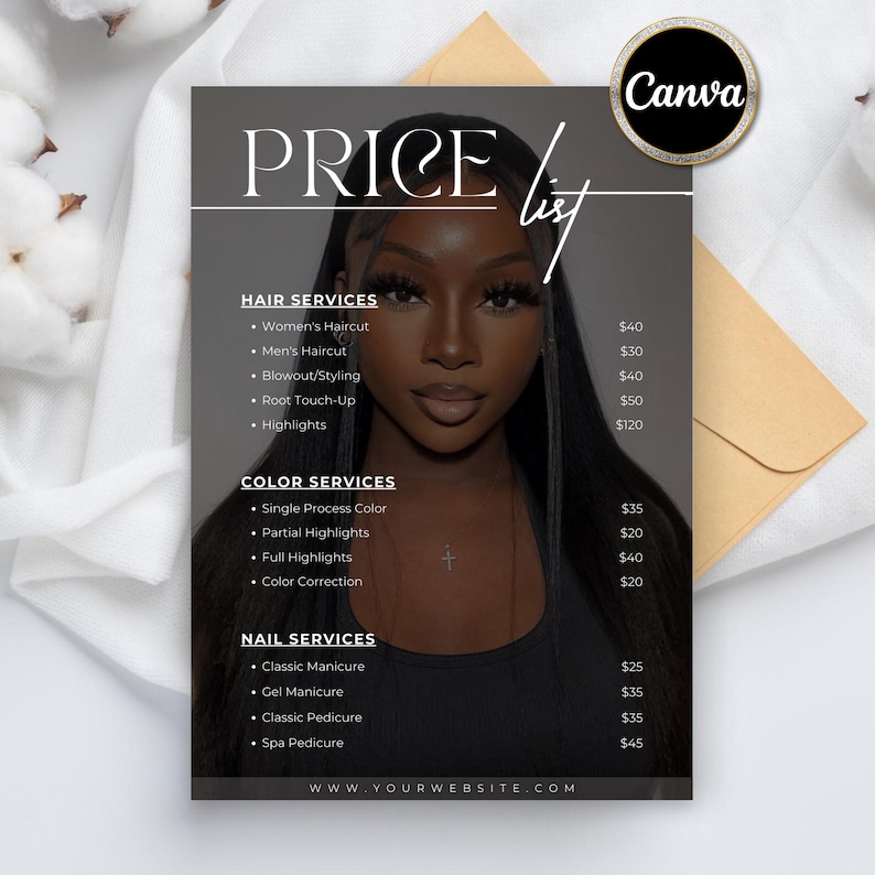 Price List Template Canva