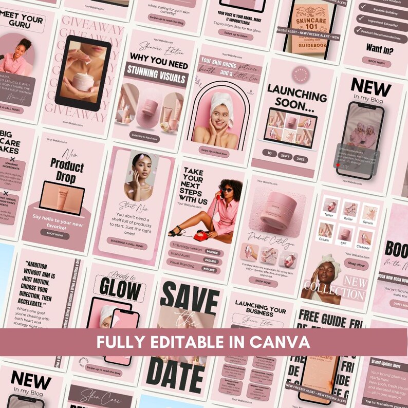 40 Canva Instagram Story Templates Marketing Kit for Coaches (digital