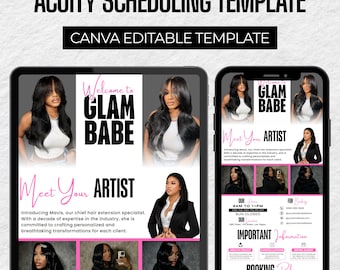 Acuity Scheduling Template: Beauty Business Buchungsformular (Canva Editierbar)