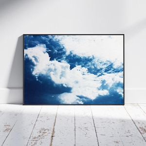 Blauer Himmel - Cyanotypie-Reproduktion | Offener Giclée-Kunstdruck