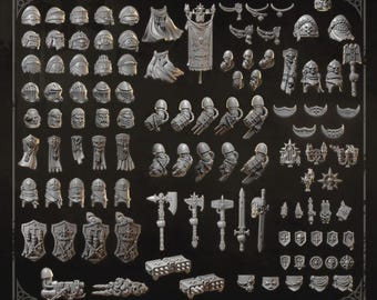 Eternal Crusaders Big Armor Upgrade Set GreyTide Studio | Tabletop Miniature Wargaming Grim-Dark Sci-Fi  Proxy
