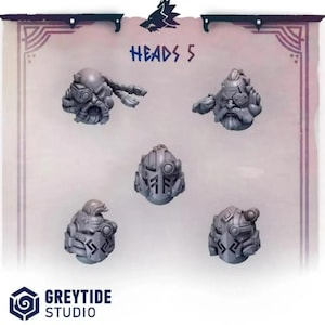 Primal Hounds Heads Set 5 | Tabletop Miniature Wargaming Grim-Dark Sci-Fi