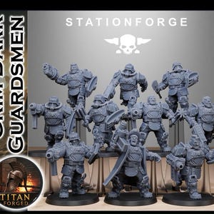 GrimGuard Armored Bull Ogre Mutants - Station Forge - Space Peace Keepers of Krieg 32mm