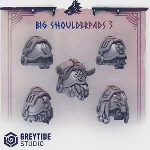 Primal Hounds Big Shoulder Pads 3 | Tabletop Miniature Wargaming Grim-Dark Sci-Fi