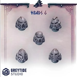 Primal Hounds Heads Set 6 | Tabletop Miniature Wargaming Grim-Dark Sci-Fi