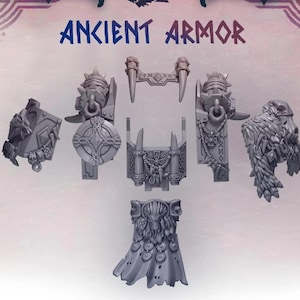 Primal Hounds Ancient Armor Pack | Tabletop Miniature Wargaming Grim-Dark Sci-Fi Proxy