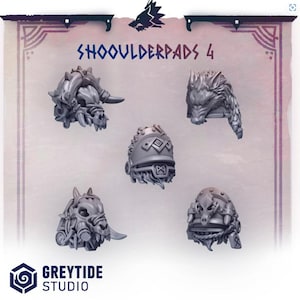 Primal Hounds Shoulder Pads 4 | Tabletop Miniature Wargaming Grim-Dark Sci-Fi