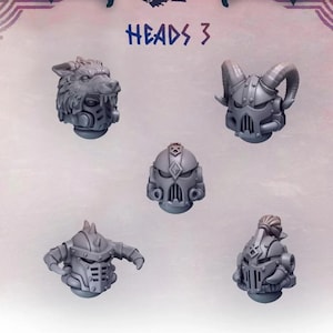 Primal Hounds Heads Set 3 | Tabletop Miniature Wargaming Grim-Dark Sci-Fi Proxy