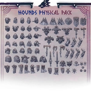 Primal Hounds Physical Pack | RPG Tabletop Miniature Wargaming Grim-Dark Sci-Fi  OPR Proxy
