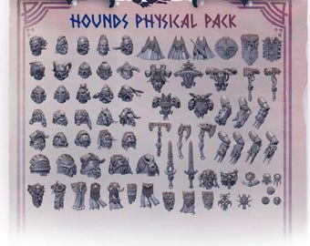 Primal Hounds Physical Pack | RPG Tabletop Miniature Wargaming Grim-Dark Sci-Fi  OPR Proxy