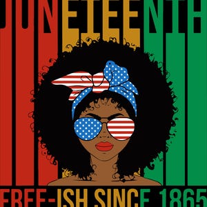 Juneteenth freeish, Black history, Dtf iron on transfer for t-shirt sweater jackets
