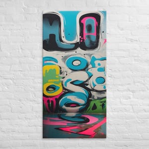 Extra Large Abstract Canvas Wall Art – Urban Graffiti Statement Piece – Bold Modern Decor