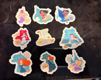 runDisney Inspired 2026 Princess Weekend Sticker Pack- Printed- Made to Order